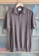 Brązowe polo z dzianiny 100% bawełna, marka Bläck, rozm. L