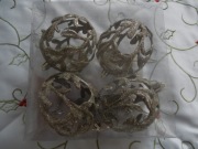 Bombki złote ażurowe komplet 4 szt.