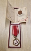 Brązowy medal Siły Zbrojne w służbie ojczyzny PRL z legitymacją