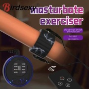 Elektrostymulacja masażer opaska na penisa pod prądem BDSM  Elektro sex