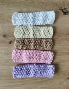 Ażurowa opaska na głowę zestaw 5 sztuk ażurowe opaski gumka wiosna lato