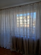 Firanka zakardowa 255 cmx860 cm  z 2 pasami wzorów 