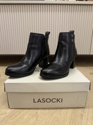 Botki skórzane na słupku Lasocki rozmiar 36