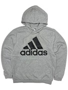 Nowa Szara sportową Bluza z kapturem Adidas retro vintage print Logo nadruk