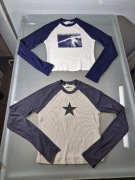 H&M Dwie Bluzki z Długim Rękawem Młodzieżowe Dziewczęce Rozmiar 170