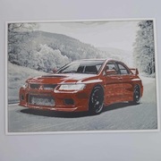 Mitsubishi Lancer Evo – Obraz 3D z Drukarki 3D