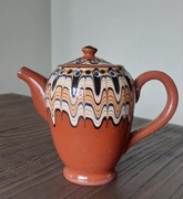 Vintage  ceramiczny  dzbanek  ludowa  sztuka farmhouse  rustykalny styl 