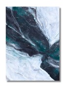 Obraz ręcznie malowany na płótnie 100 x 73 abstrakcja zieleń