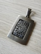 Zawieszka ażurowa srebro 925 kwiatki witrażyk