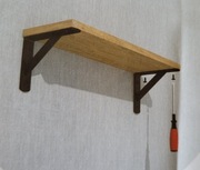 Półka meblowa na ozdobnych wspornikach 50 cm x 20 cm Dąb