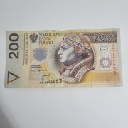 200 zł 1994 rok ,rzadka seria AK