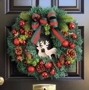 Świąteczny stroik premium z reniferami