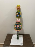 Palma wielkanocna - kwiaty z bibuły  _rękodzieło