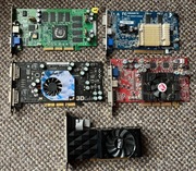 STARE KARTY GRAFICZNE KOLEKCJONERSKIE NIESPRAWNE ZESTAW 2