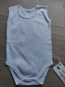Body niemowlęce na ramiączkach, białe 80