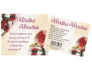 NAKLEJKI NA WÓDKĘ WESELNĄ etykiety na alkohol 2x50 sztuk