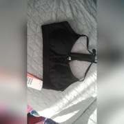 stanik/biustonosz sportowy h&m czarny xs