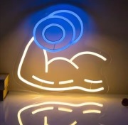NEON SIŁOWNIA BICEPS CIĘŻARKI KULTURYSTYKA SZYLD LED SZTANGA MIĘŚNIE GYM