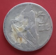 Moneta 5 złotych 1958 r. rybak