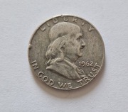 Moneta 1/2 dolar 1962 Franklin USA