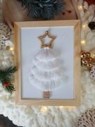 Biała Choinka w Ramce 