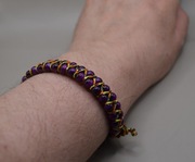 Bransoletka fioletowe oko tygrysa zapinana na węzeł