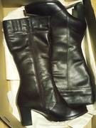 Kozaki Skórzane Damskie 37 Żurek Obuwie Ciemny Brąz Skóra Naturalna G1/2