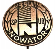 Przypinka 35 lat SPUB Nowator Wpinka brąz