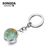 Brelok mapa świata szklany trip prezent travel