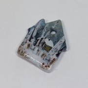 Zawieszka ręcznie robiona malowana pejzaż zimowy