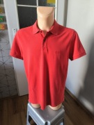 Hugo Boss koszulka polo męska L krótki rękaw blady czerwony 
