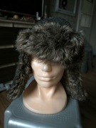 Mountain Warehouse czapka uszatka z futerkiem szara zimowa ciepła 