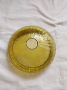 szklany klosz do lampy w kolorze bursztynowym  prl szklany szklo