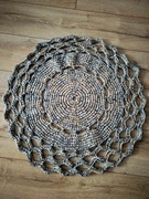 Dywan dywany szydełkowe rękodzieło okrągły melanż uniwersalny ś70
