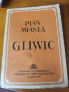 PLAN MIASTA GLIWICE PPWK 1957