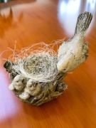 PTAKI Starocie: figurka dekoracja świecznik "Ptaszki w gnieździe" VINTAGE