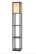 Lampa podłogowa Costway z 3 półkami 26 x 26 x 160 cm, czarna