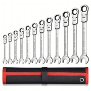 Zestaw Kluczy Płasko Oczkowych z Grzechotką Oczkowe 8-19mm Komplet 12 szt