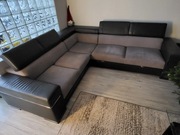 Kanapa narożna Smart | Spanie 220x125 | Pojemnik | Regulowane zagłówki