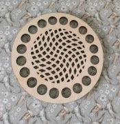 Baza dno koszyka spód koło 10cm makrama wzór 14kosz10