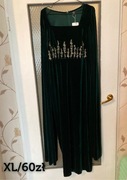 Zielona suknia haft haftowana vintage royal