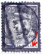 Usterka druku. Znaczek Fi 275I. Kasowany.