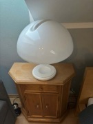 Martinelli Luce 70'/80' designerska lampa biała stołowa włoski projektant 