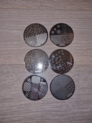 Płytki blaszki do stempli na paznokcie 6szt