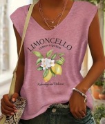 Bluzka top shirt serek limoncello r. XL jak jedwab cytryny włoski