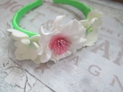 Kwiatowa opaska z piankowych kwiatów*Sesja zdjęciowa