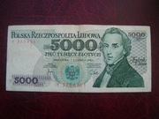 POLSKA BANKNOT 5000 zł 1982 r.  seria Y