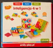 Smily Play Klocki drewniane INTELIGENCJA 4w1 Zabawa NAUKA Rozwój