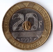 FRANCJA 20 franków 1986, KM# 1008, UNC
