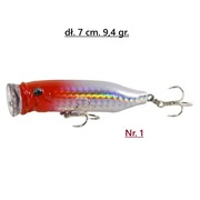 Poppery w różnych barwach . dł. 7 cm. 9,4 gr. pływające. 3 kolory